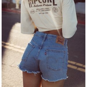 Levi’s Frayed 501 cotton shorts